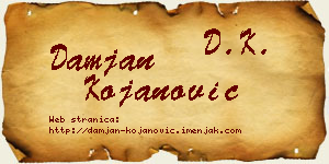 Damjan Kojanović vizit kartica